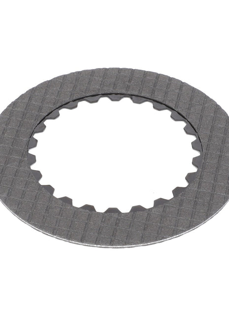 A close-up image of the AGCO CLUTCH DISC - 0.008.9946.2 showcases its textured surface and a set of internal teeth encircling the central hole.