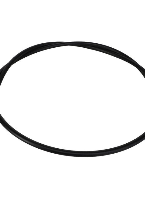 The AGCO | CONTROL CABLE - AL5021031 by AGCO is a versatile black flexible cable equipped with robust metal fittings on both ends, ideally suited for mechanical connections such as brakes or gears on bicycles.