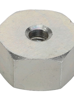 Introducing the AGCO | Nut - Acp0373820, a high-quality metal hex nut featuring a cylindrical hole at its core. (Product description to be provided soon.)
