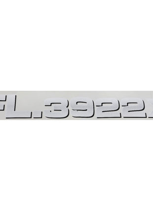 A white, rectangular object with the text "FL.3922x" printed in bold, black letters is identified as the AGCO Decal, Model - Acp0352120 by the brand AGCO. No current product description available.