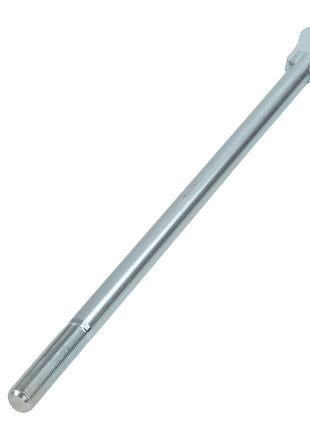 Product Description: The AGCO Stem - Acp0349510 from the brand AGCO is a metal rod featuring a threaded end, a smooth shaft, and an eyelet hole at the top. No additional details are presently available.