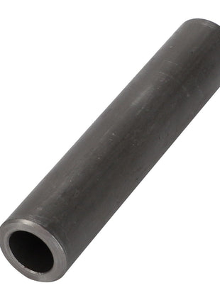 A hollow, cylindrical metal pipe with smooth surfaces and a grey color is shown from an angle. Product Name: AGCO | Spacer - La320655550, Brand: AGCO. Currently, no detailed product description is available.