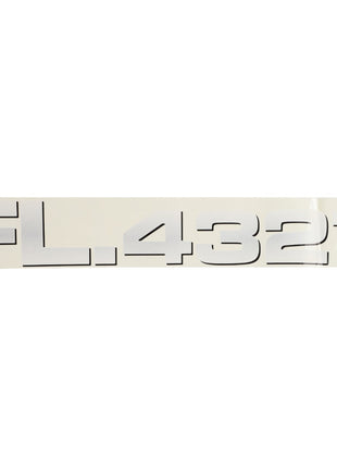 White sign with black capital letters and numbers reading "FL.4327" against a light background. Described as AGCO | DECAL - AL60108007 by the brand AGCO. No further product description information is available.
