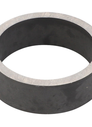 The AGCO RING - F743300021150 features a close-up view of its cylindrical metal design with a hollow center, showcasing smooth edges and a matte grey finish.
