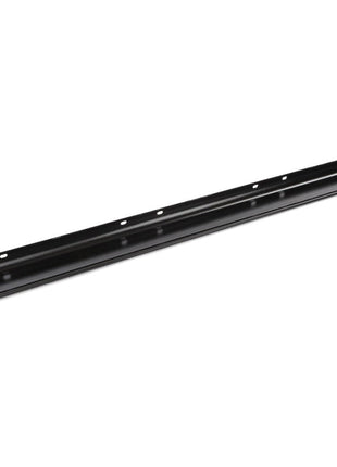The AGCO Guards - La300114800 is a long, black metal bracket featuring pre-drilled mounting holes, making it perfect for various applications.
