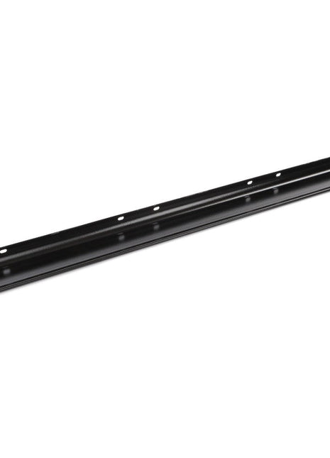 The AGCO Guards - La300114800 is a long, black metal bracket featuring pre-drilled mounting holes, making it perfect for various applications.