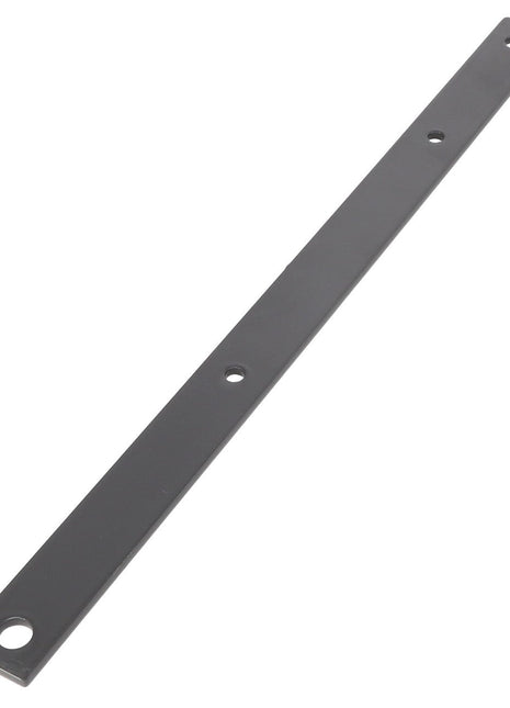 The AGCO Trip Strap - Acx2478810 is a flat, rectangular metal bar featuring four evenly spaced holes designed for mounting or attaching purposes. No current product information is available at this time.