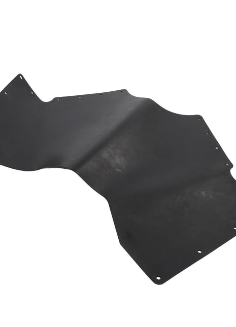 A flat, black rubber mat branded AGCO, known as the Discharge Spout - Acw1618930, featuring a custom-wavy indent and pre-punched holes along the edges, with no additional product description currently available.