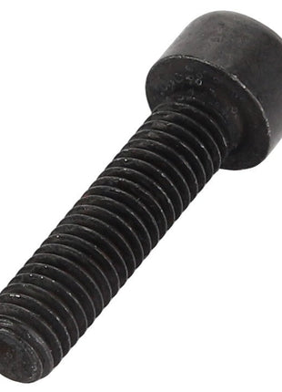 Here is a description of the product: The AGCO Hex Socket Head Capscrew (Acw4663910) features a black metal design with threading along the shaft and a cylindrical head.