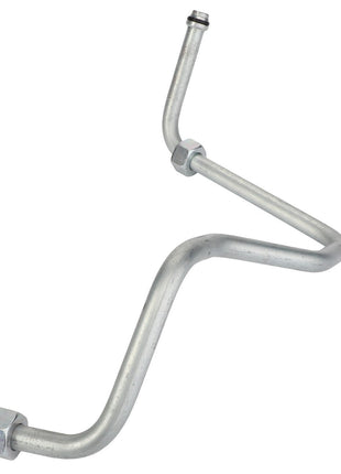 The AGCO Tube - Acw0337200 is a metal pipe featuring several bends and fittings at both ends, although additional product description information is not currently available.