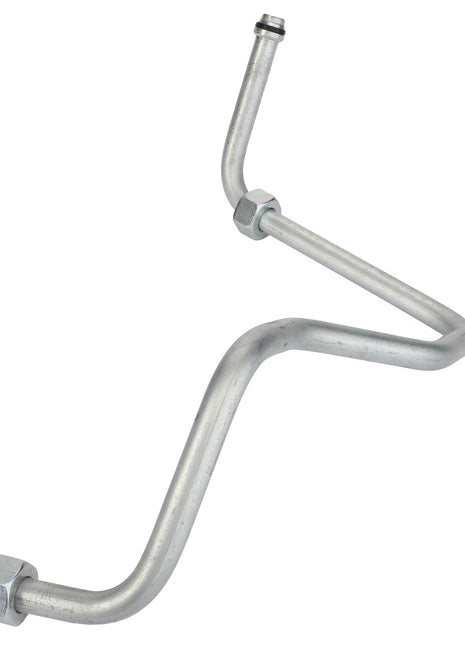 The AGCO Tube - Acw0337200 is a metal pipe featuring several bends and fittings at both ends, although additional product description information is not currently available.