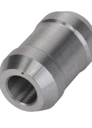 The AGCO Massey Ferguson Tube, model 3385884M3, is a metallic cylindrical component with a hollow center and two different diameters at each end, making it perfect for tractor parts from Massey Ferguson.