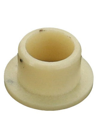 A small, cylindrical off-white plastic bushing with a flange at the base, showing slight signs of wear. No current product description available for further details on the AGCO | Bush - Acp0488610 by AGCO.