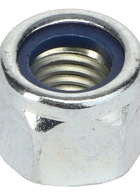 A metallic hex nut featuring a blue nylon insert within the threading, from AGCO, branded as AGCO LOCKNUT - AL5011555, currently without any additional product description information available.