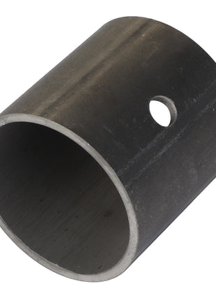 No current product description available for the AGCO | Sleeve - V836336318: A cylindrical metal pipe section with a single round hole drilled through its side.
