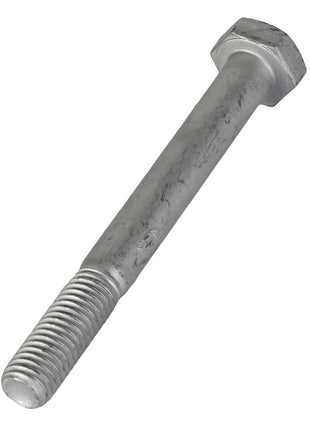 A close-up image of the AGCO Hexagonal Head Bolt - 3009503X1, showcasing its metallic finish, threaded end, and standard cylindrical body, designed for securely fastening components together.