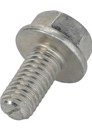 Close-up of the AGCO Hex Cap Screw - Acp0677180 featuring a metallic hex bolt design with a partially threaded shank, flat head, and hexagonal socket.