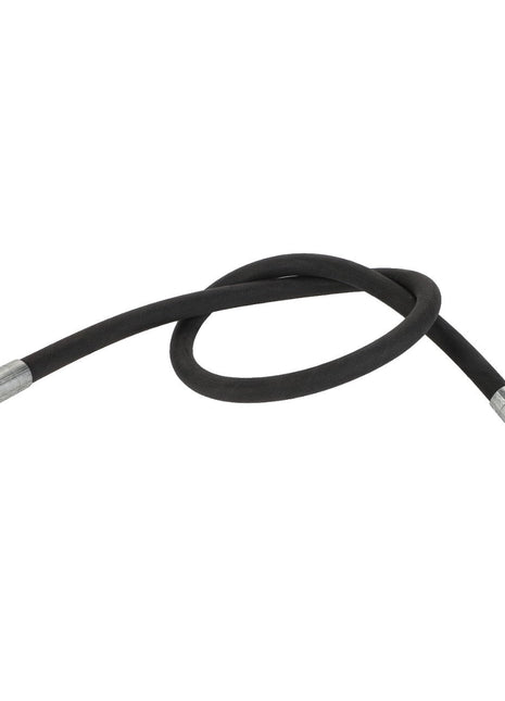 This hydraulic hose, branded AGCO (Hydraulic Hose - Acw1491510), is black and flexible with metal fittings on both ends. Currently, no additional product description information is available.