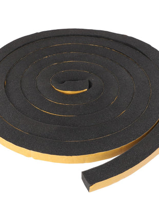 Introducing the AGCO Seal - Acw1682160, a coiled strip of black foam featuring a yellow adhesive backing.