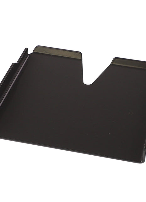 The AGCO | Board Extension - Acx008022A from AGCO is a sleek black metal file folder holder featuring a V-shaped opening at the top center, expertly designed for organizing and storing your essential documents.