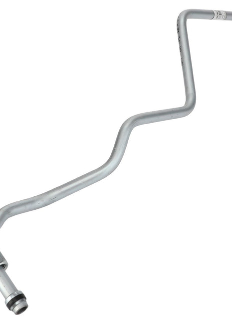 The AGCO | Pipe - Acw2932420 is a zigzag-shaped metal automotive pipe equipped with two connections at each end. Unfortunately, no current product description information is available.