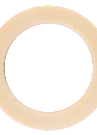 A beige, doughnut-shaped object with a smooth surface and an open center, similar to the reliable high-quality AGCO Sealing Ring, Lift Arm - 816860030070.