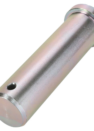 The AGCO Pin - Acw197868A is a metallic cylindrical pin featuring a small hole near one end and a flanged base. At present, no additional product description information is available.