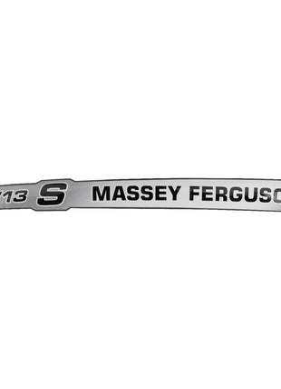 Silver AGCO Decal - Acw3587150 featuring the Massey Ferguson 6713 S badge with black text on a white background. No current product description information is available.