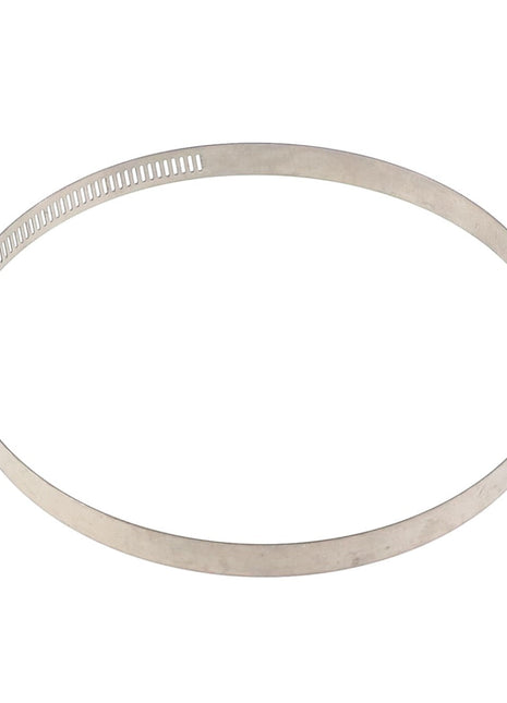 Introducing the AGCO | HOSE CLAMP - AG561252 by AGCO, a durable stainless steel clamp featuring a slotted band and an adjustment screw, designed to securely attach hoses to fittings. Unfortunately, there is no additional product description available at this time.