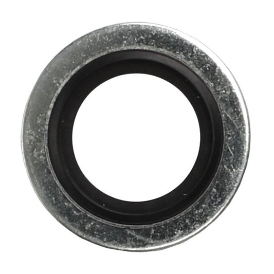 A top view of the AGCO Washer - AL5013856 reveals its metallic structure complemented by a black rubber inner ring. No current product description information is available.