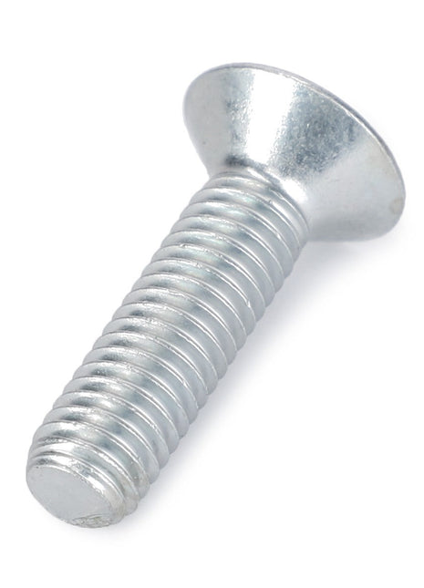 A close-up of a silver metal AGCO screw, model 3009442X1, with a flat head and threaded body, perfect for use in MF 698 4WD Massey Ferguson models.