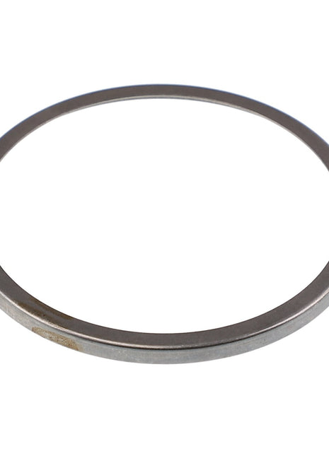 The AGCO | RETAINING RING - AG133054 by AGCO shows no visible wear apart from a slight tarnish on one section, preserving its thin and elegant profile.
