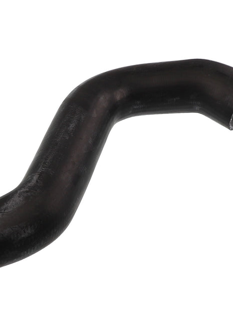 The AGCO HOSE - ACP0581790 is a black, curved rubber hose with a smooth surface and open ends, designed for automotive or industrial applications.