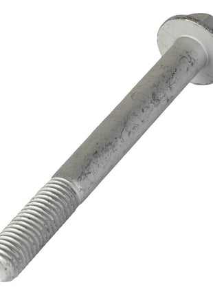 Close-up image of the AGCO Hex Flange Capscrew - 3009232X1, featuring a partially threaded shaft and a hexagonal head, typically used in construction or mechanical assemblies. No current product description available.