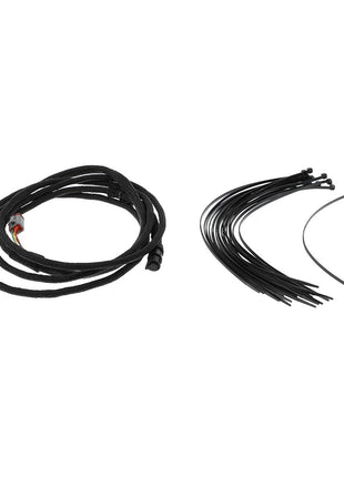 At present, we don't have a detailed product description for the AGCO | Cable - Acx2890470 from AGCO, but it comes with a coiled black cable featuring connectors and a bundle of black zip ties.