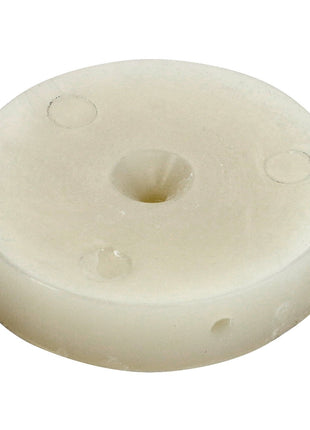 A round, off-white plastic disc with a central hole and three evenly spaced smaller holes around it. Product Name: AGCO | Disc - La300125840, Brand: AGCO. No Product Description Available.