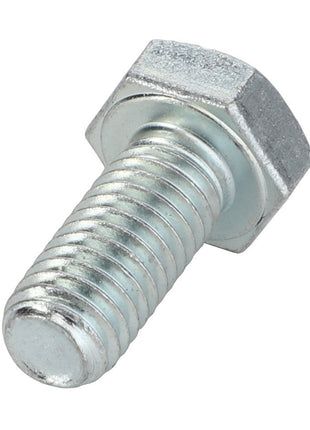 A close-up view of the AGCO | Bolt - Acp0445570, featuring a silver hexagonal design with distinct threading. Currently, no further product description is available.