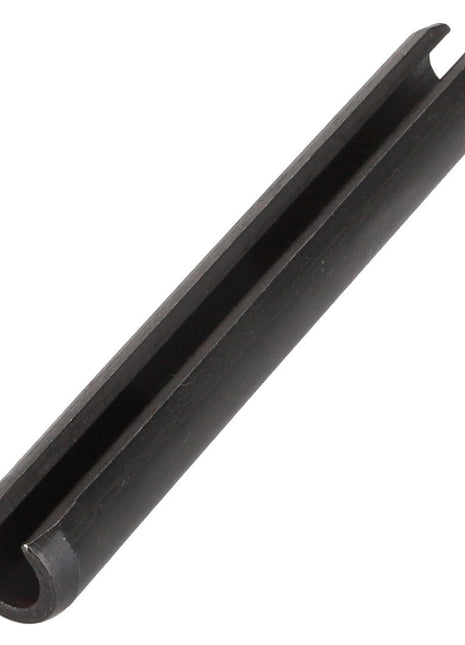 The AGCO Roll Pin - Acp0216340, a slotted metal dowel pin with a lengthwise split, is commonly used for securing two or more parts of a mechanical system.