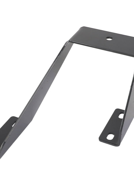 The AGCO Support Plate - Acw1762610 is a metal bracket with a rectangular shape, featuring a hole in the top center and two mounting holes on each end of the base flanges.