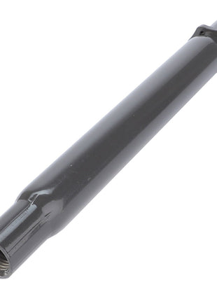 A horizontal AGCO Tube - Acp0278780, a cylindrical metallic rod with threaded ends and a smooth grey finish, lies against a white background. No current product description available.