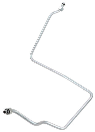 The AGCO Pipe - Acw190875A is a metal automotive fuel line featuring several bends and connectors at both ends.