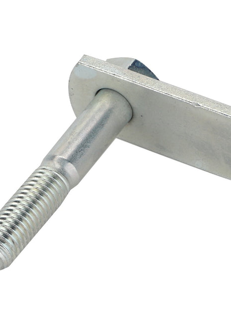 The AGCO Pin - La321997250, produced by the well-known brand AGCO, is a metal T-bolt featuring a threaded shaft and a flat rectangular head. It is commonly employed in construction and machinery for securing various items. Unfortunately, no additional product description information is available at this time.