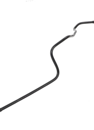 A black, bent metal rod with connectors on both ends, identified as the AGCO Fuel Pipe - Acw198800A, positioned against a neutral white background. No current information is provided in this product description.