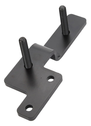 AGCO Bracket - Acw0860860: A black metal bracket from AGCO featuring two threaded bolts and two holes for mounting. No additional product description information is available.