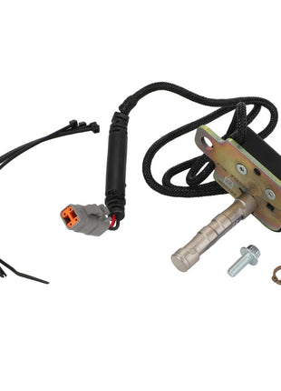 Product Description: The AGCO | Sensor - Acx2880900 by AGCO includes a connected wiring harness, several loose wires, mounting hardware, and a bolt. Unfortunately, no current product description information is available.