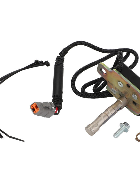 Product Description: The AGCO | Sensor - Acx2880900 by AGCO includes a connected wiring harness, several loose wires, mounting hardware, and a bolt. Unfortunately, no current product description information is available.