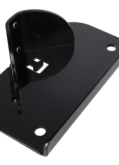 The AGCO BRACKET - AG128276 is a black metal mounting bracket with a curved support and two screw holes. No additional product description information is available.