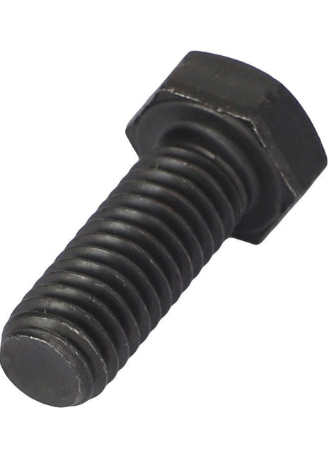 A black AGCO screw, model ACP0396320, with a threaded shaft is shown against a white background. For more details or to resolve any queries, please contact our support team before ordering.