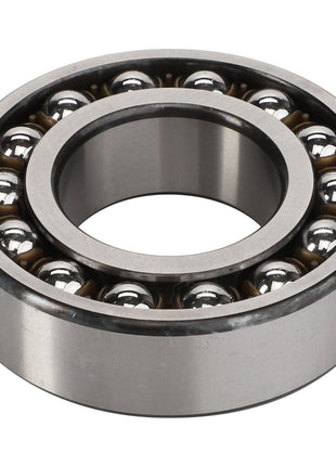 A metal ball bearing with an inner and outer ring, containing evenly spaced small steel balls, is available under the product name AGCO | BALL BEARING - D41609300 from the brand AGCO.