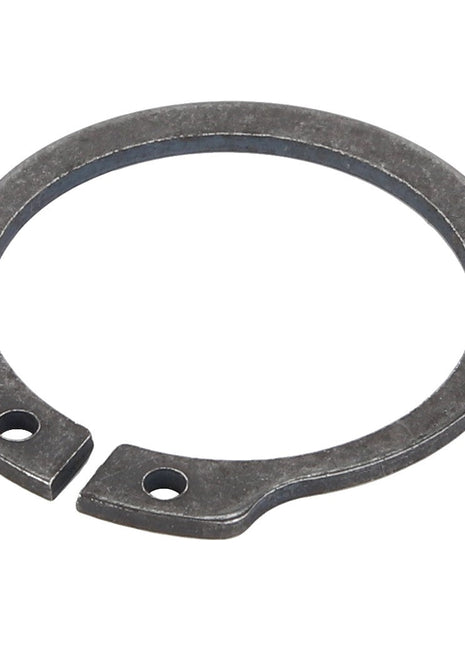 A metallic lock washer from AGCO featuring two small holes near the ends. No current product description available for AGCO | Lock Washer - Fel107365.